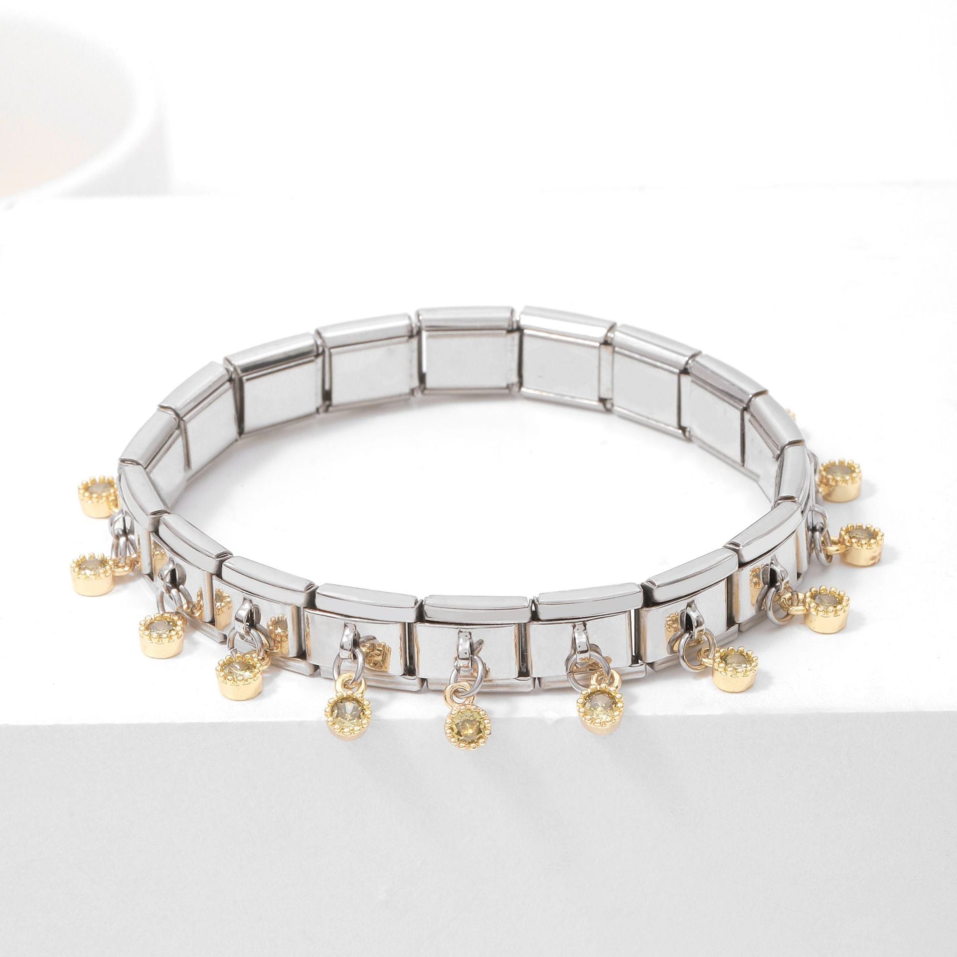 Wholesale Italian Charm Bracelet 9mm DIY Spliced Removable Stainless Steel Candy Composable Bracelet ACC-BT-XY033