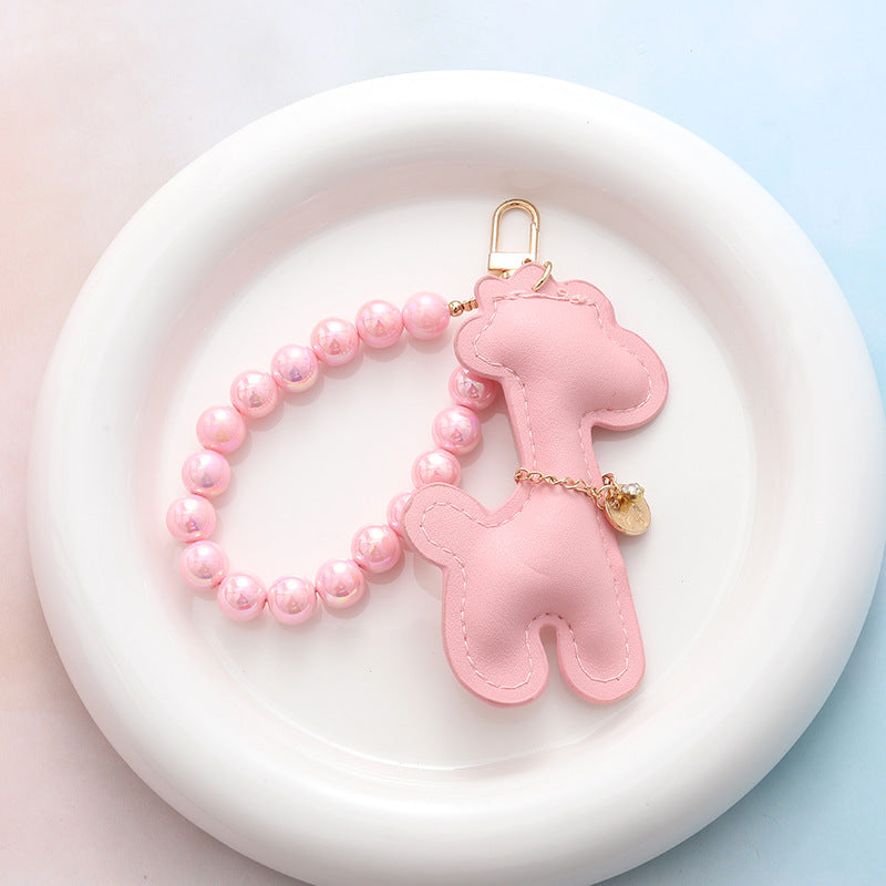 Wholesale Mermaid Beaded Deer Pendant Keychains ACC-KC-GeLian006