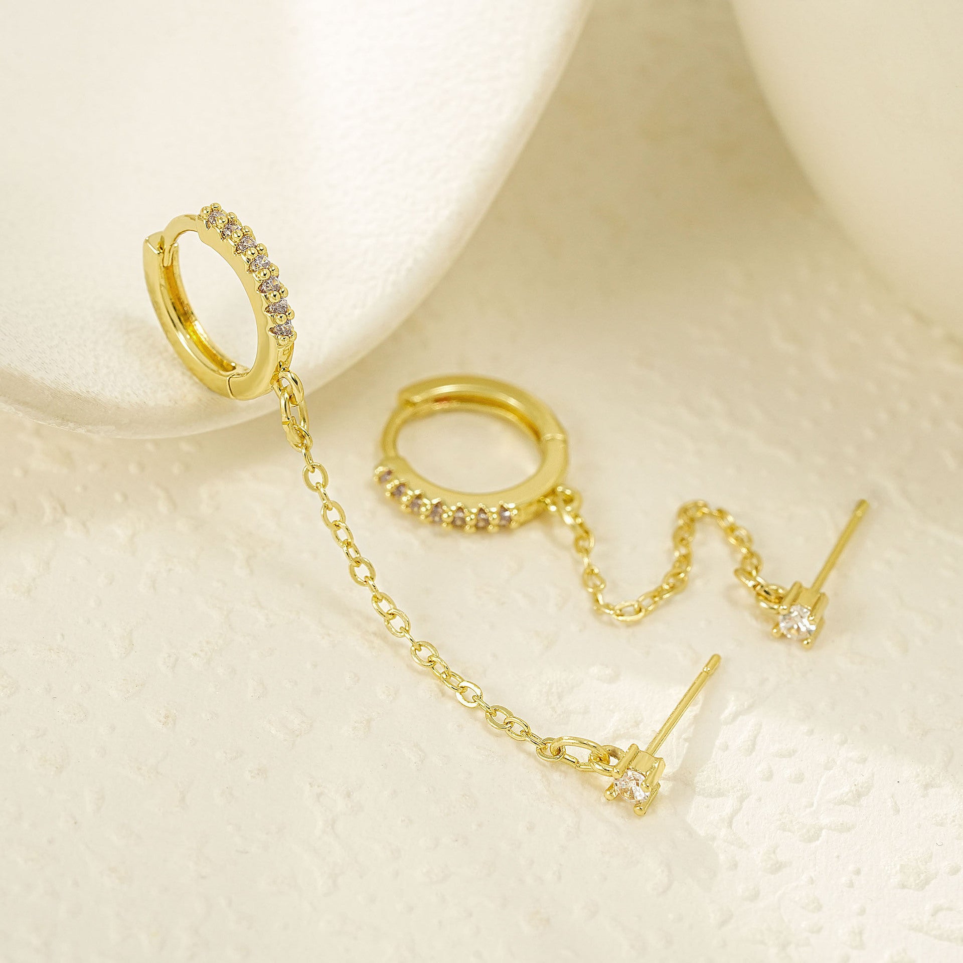 Wholesale gold personality copper earrings