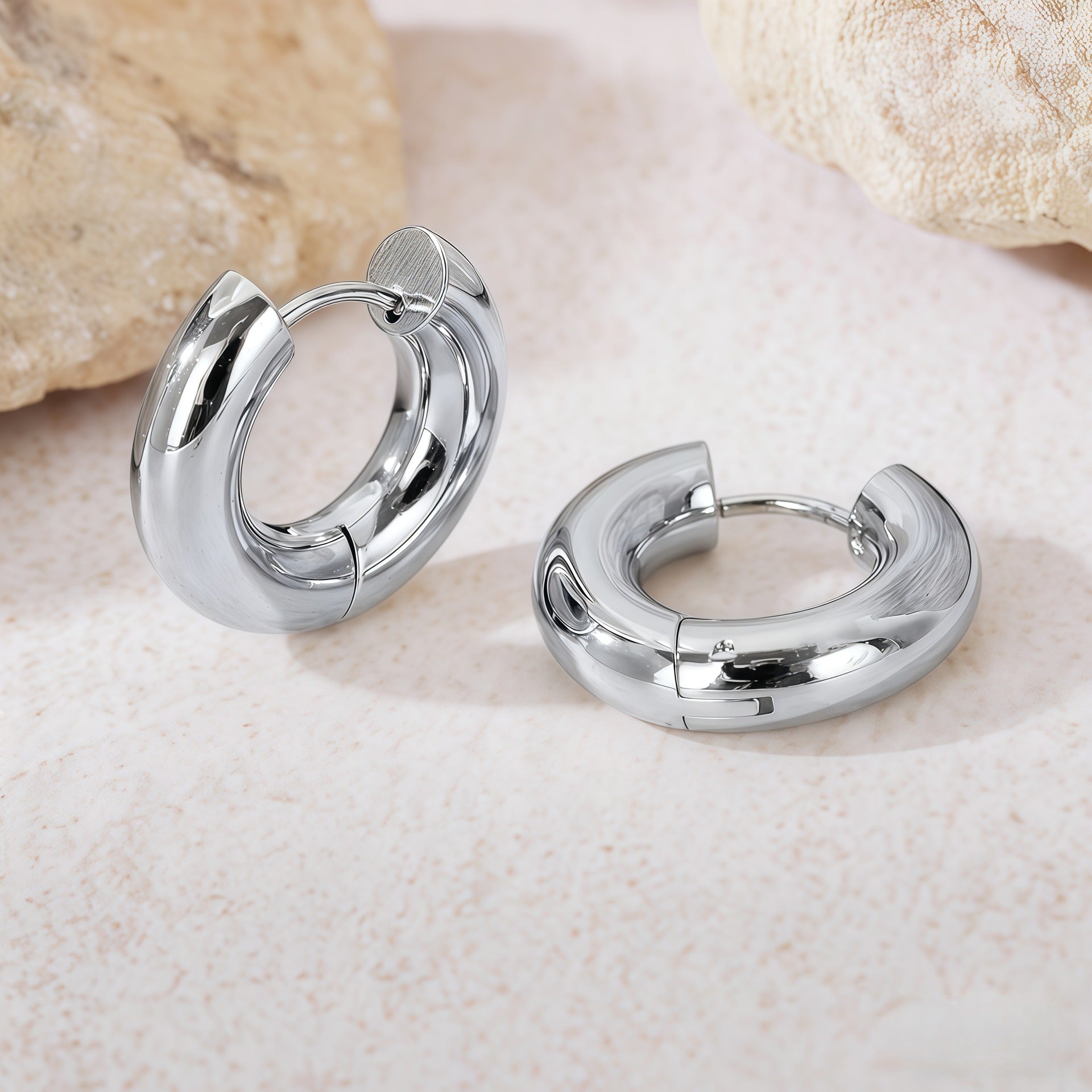 Wholesale Steel titanium hoop earrings