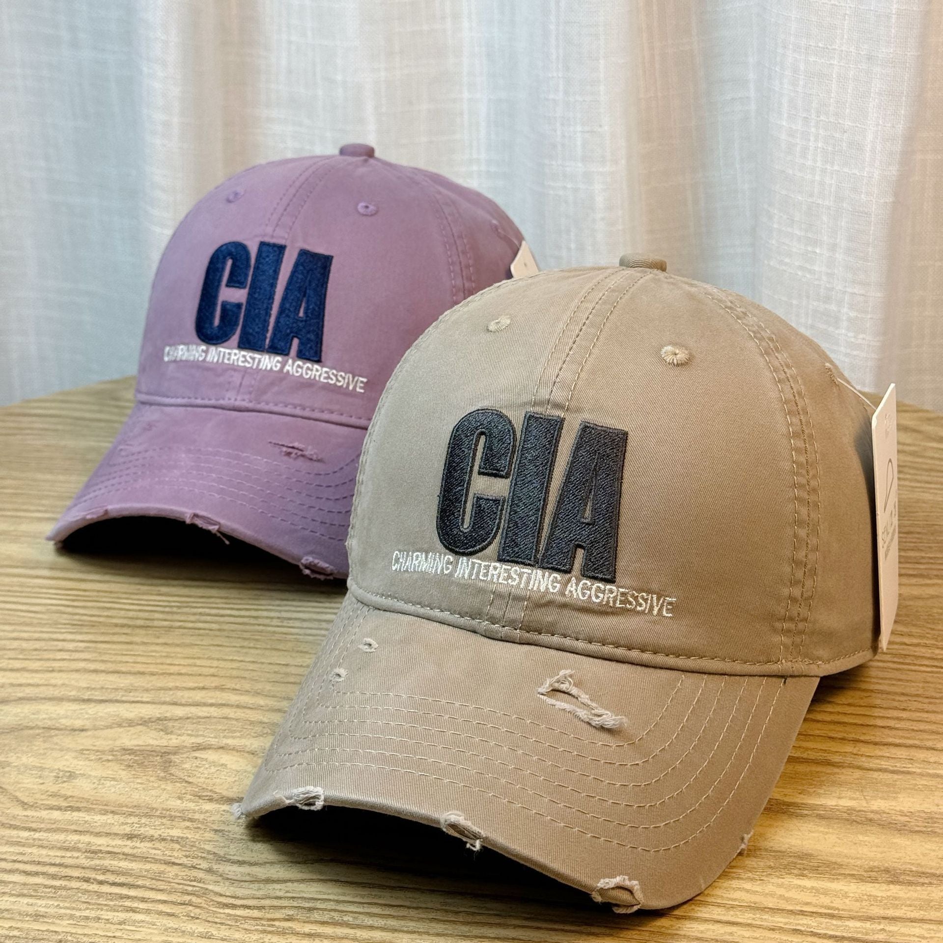 Wholesale Retro Embroidered Ripped Baseball Cap