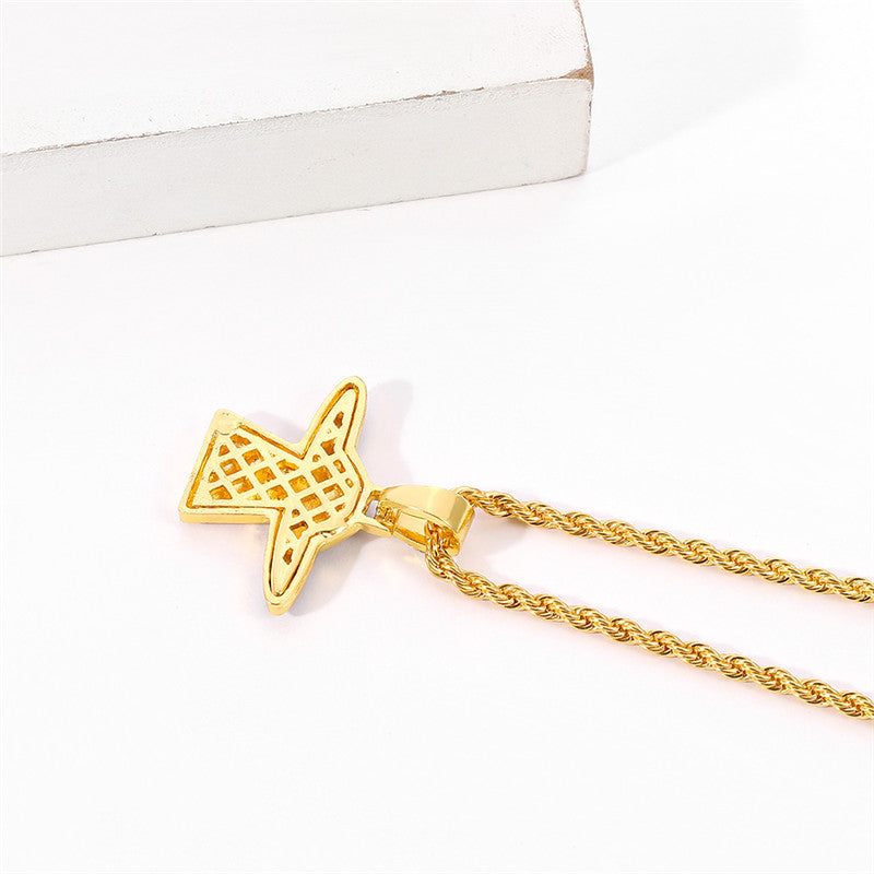 Wholesale Casual and Creative Ufo Spaceship Pendant Necklace