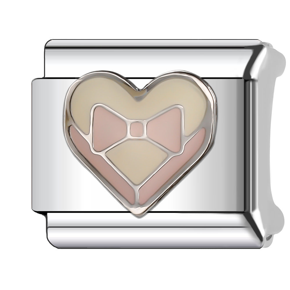 Wholesale Italian Charm Bracelet 9mm DIY Splicing Creative Pattern Stainless Steel Composable Bracelet