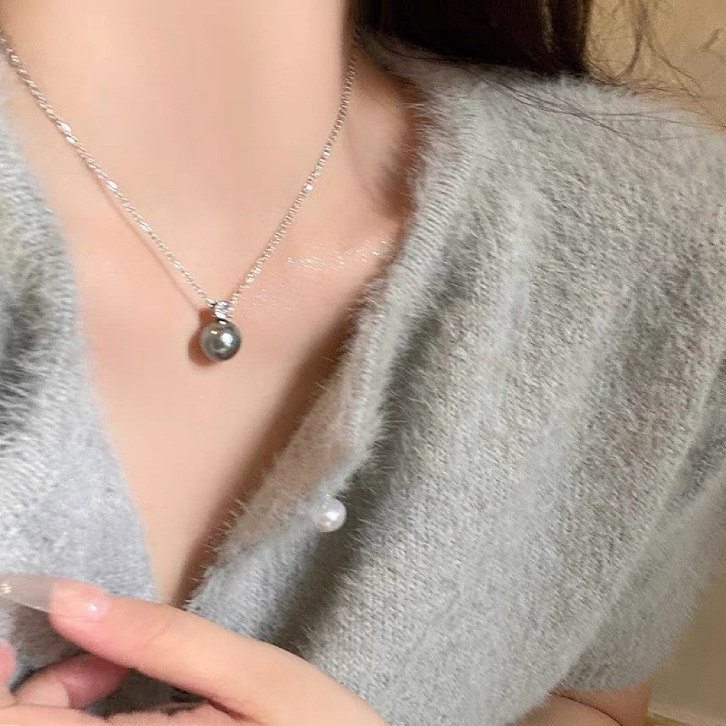 Wholesale Silver Butterfly Tassel Necklace Collarbone Chain Choker Necklace ACC-NE-NS011