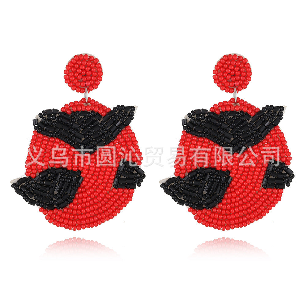 Wholesale Halloween Fabric Bead Earrings Ghost Pumpkin Spider Handmade Earrings ACC-ES-YuanQin002