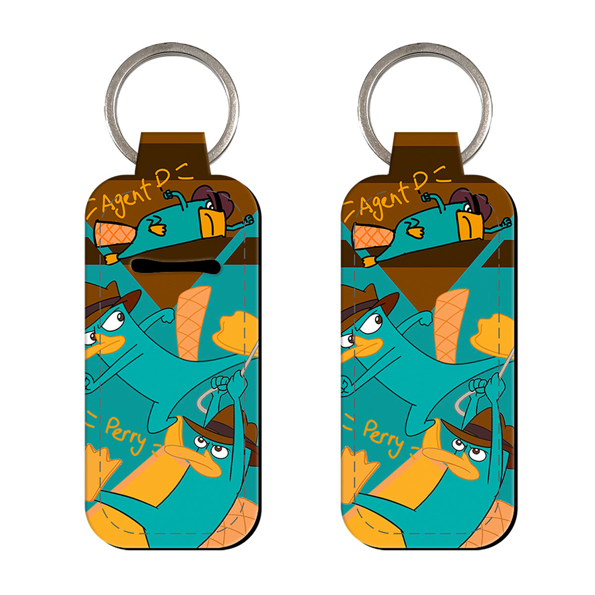 Wholesale 6pcs Cute cartoon lipstick set keychain