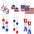 Wholesale  American Flag Earrings Independence Day Five-pointed Star Love Hat Shoes Earrings