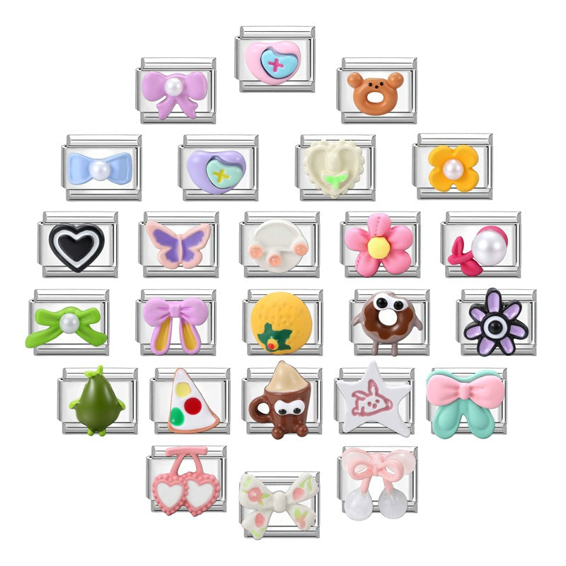 Wholesale Italian Charm Bracelet 9mm DIY Splicing Cute Creative Stainless Steel Composable Bracelet