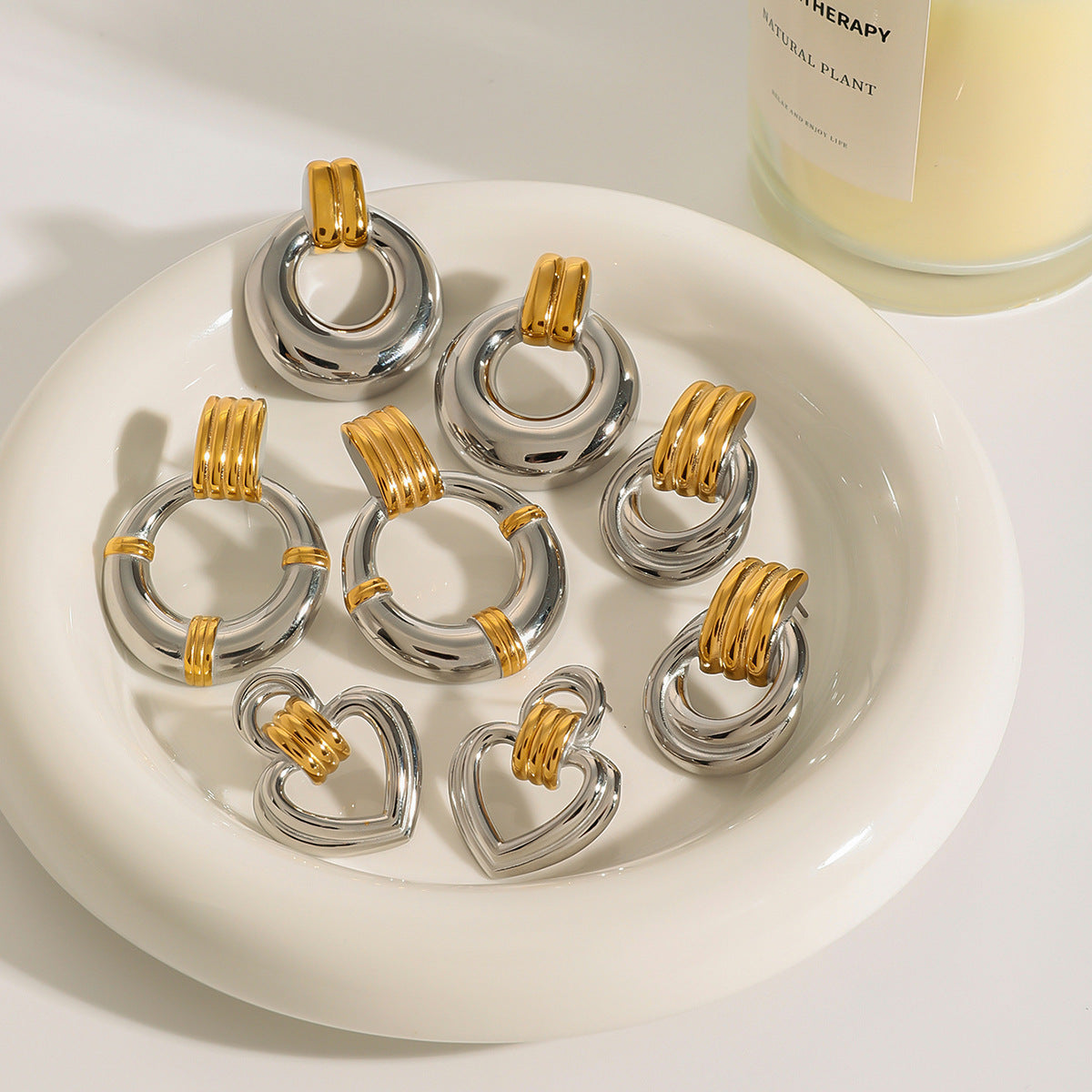 Wholesale  stainless steel circle earrings