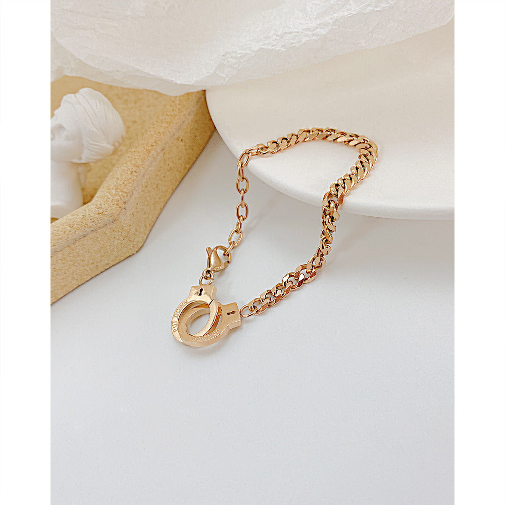 Wholesale  titanium steel handcuffs bracelet