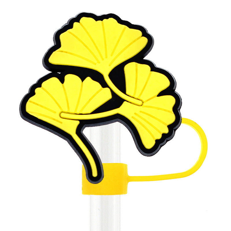 Wholesale Random 100pcs Thanksgiving 10mm Soft Glue Straw Plug Straw Tube Cap ACC-SCR-RYY069