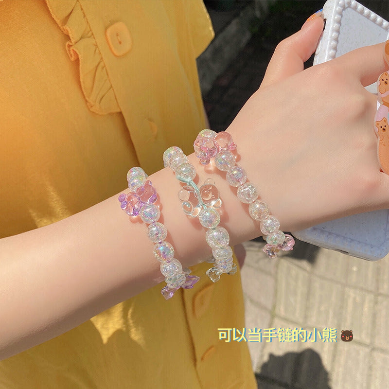 Wholesale cute crystal bear pearl hairband