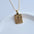 Wholesale Stainless Steel Letter Square Brand Pendant Plated 18K Necklace