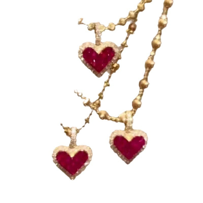 Wholesale love zircon necklace