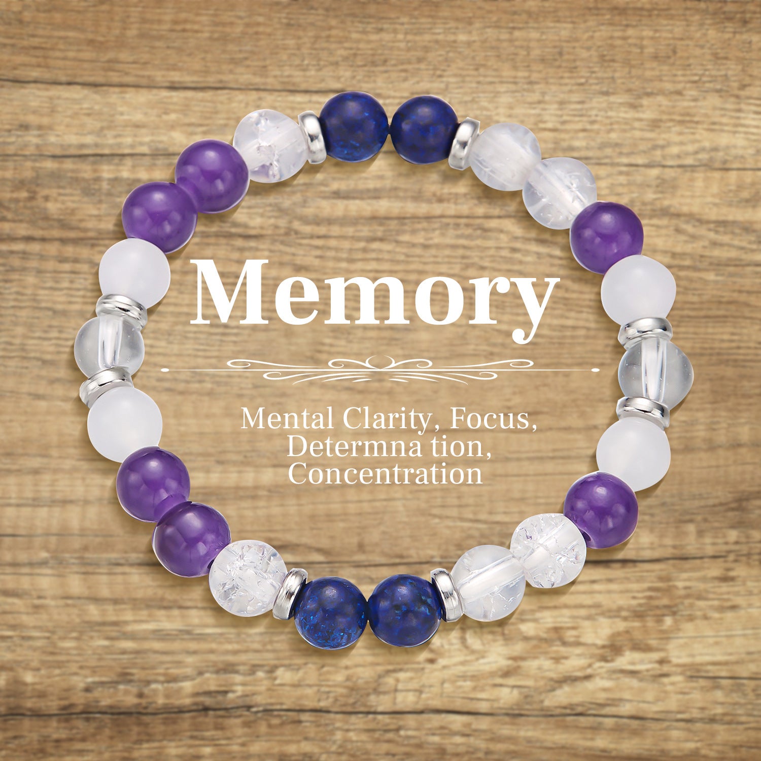 Wholesale Natural Stone Geometric Beaded Bracelet 8mm Natural Stone Elastic Bracelet