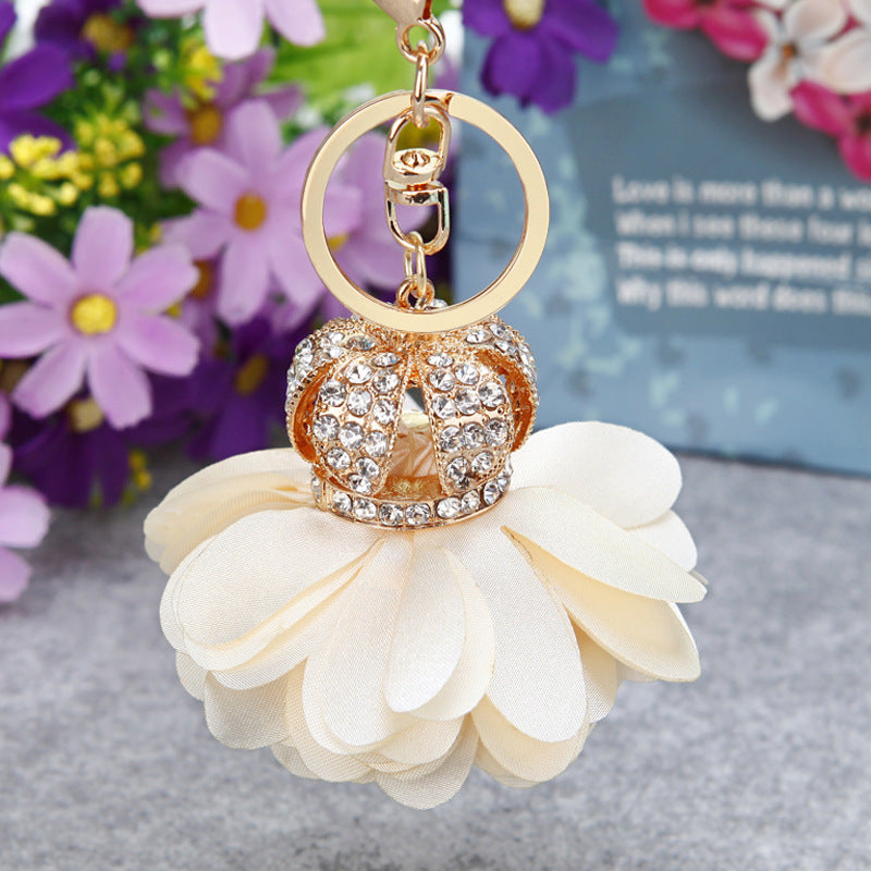 Wholesale Flower Zinc Alloy Keychain ACC-KC-RuiYuan001