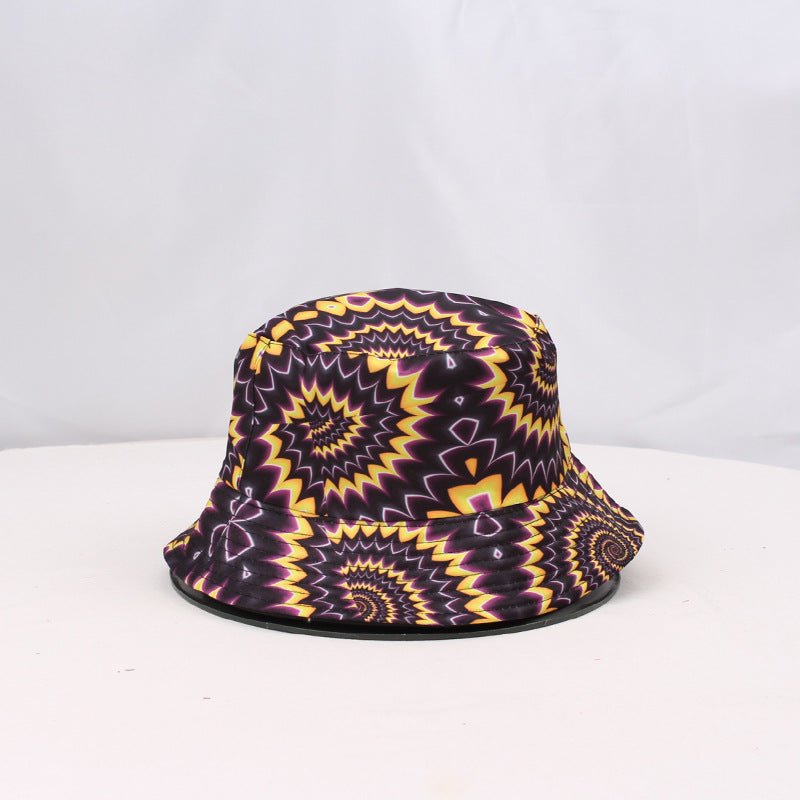 Wholesale  printed double-sided fisherman hat personalized ethnic hat