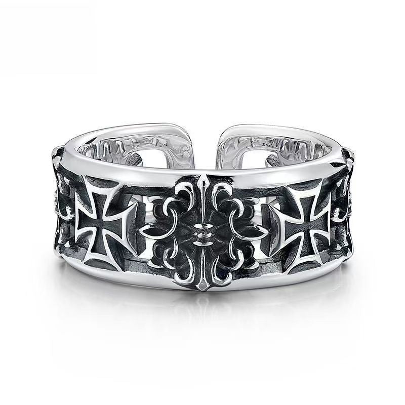 Wholesale Copper Electroplated Punk Style Ring,  Retro Hip-Hop Open Finger Jewelry for Everyday Wear