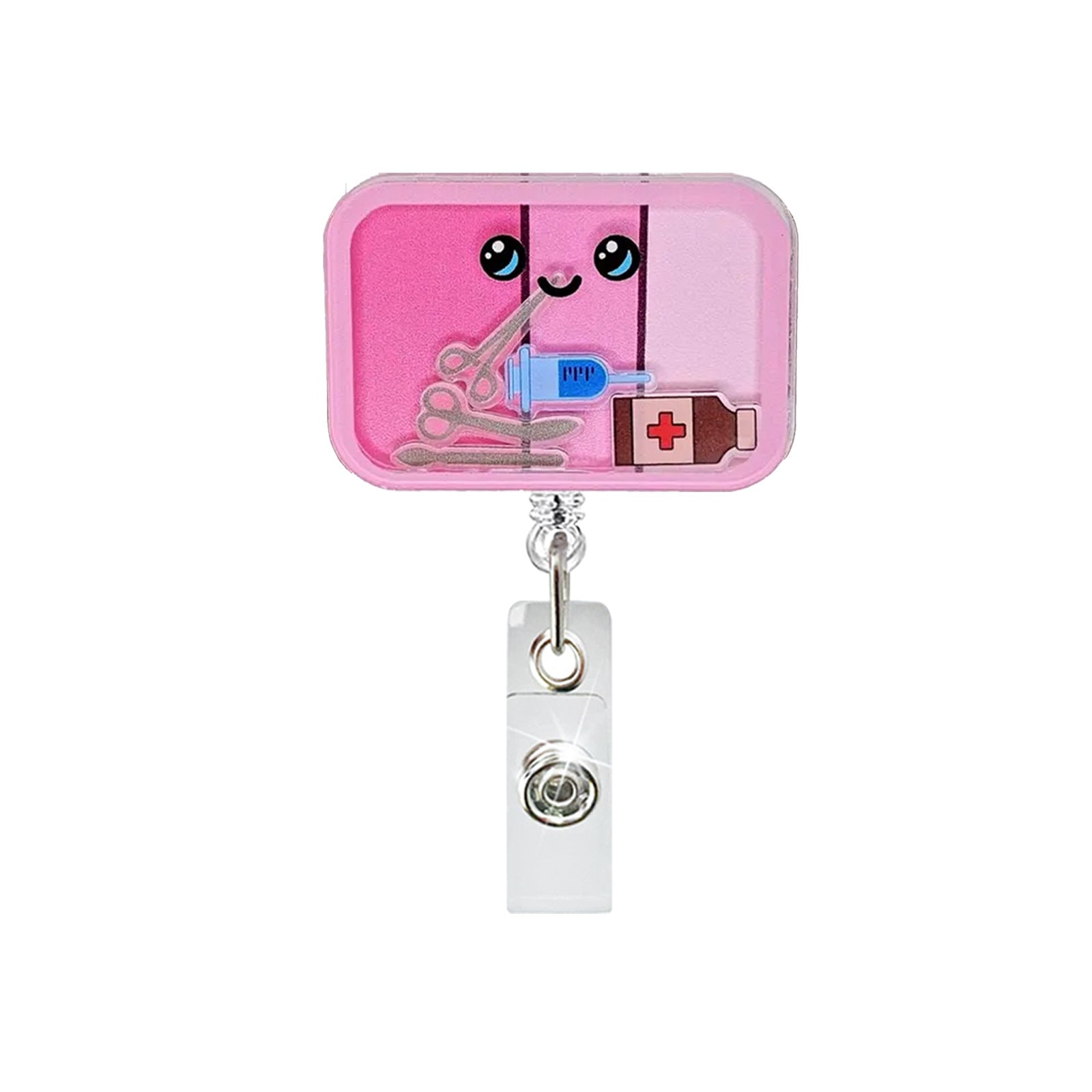 Wholesale Acrylic Medical-Themed Retractable Badge Reel for Medical Students Fashion Accessory