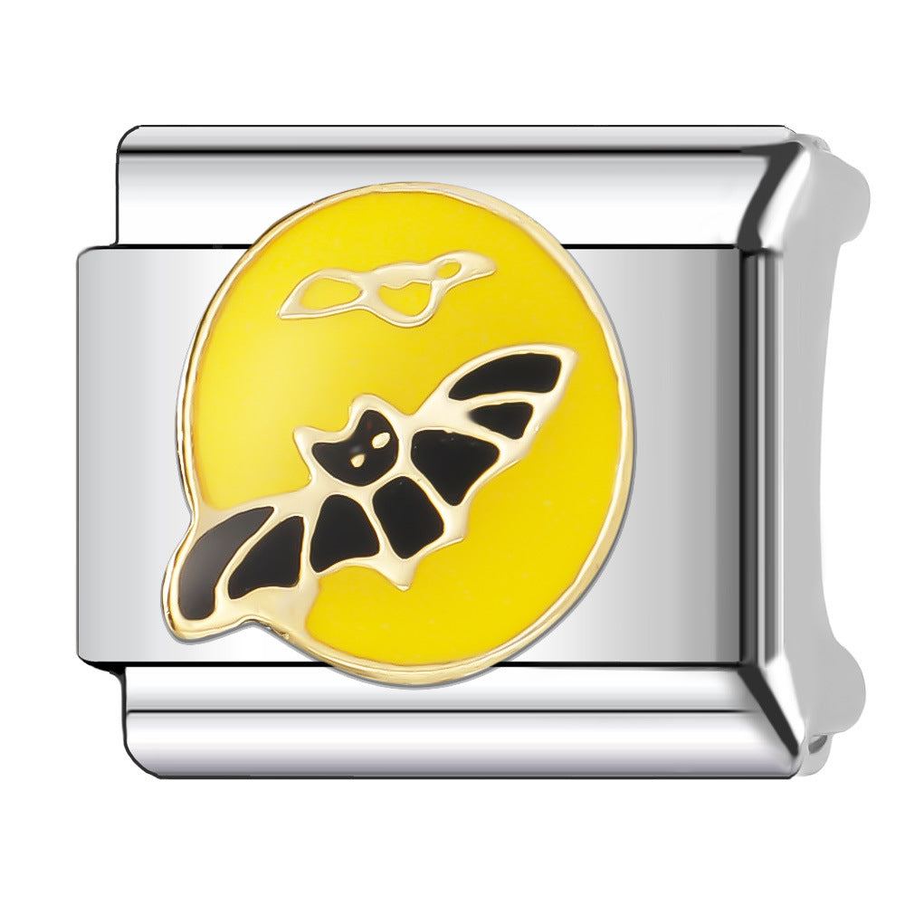 Wholesale Italian Charm Bracelet 9mm DIY Splicing Halloween Series Stainless Steel Composable Bracelet