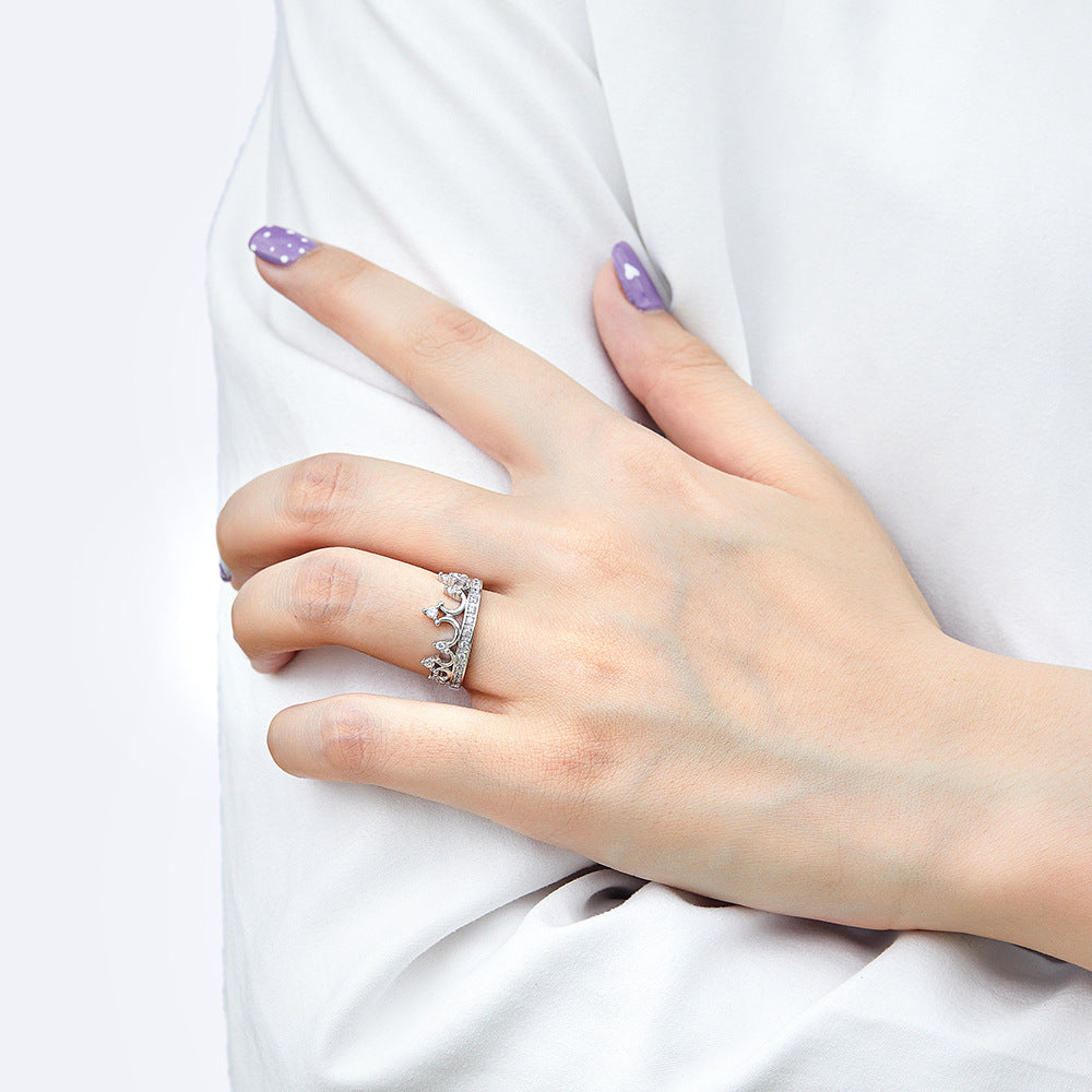 Wholesale 925 sterling silver crown ring