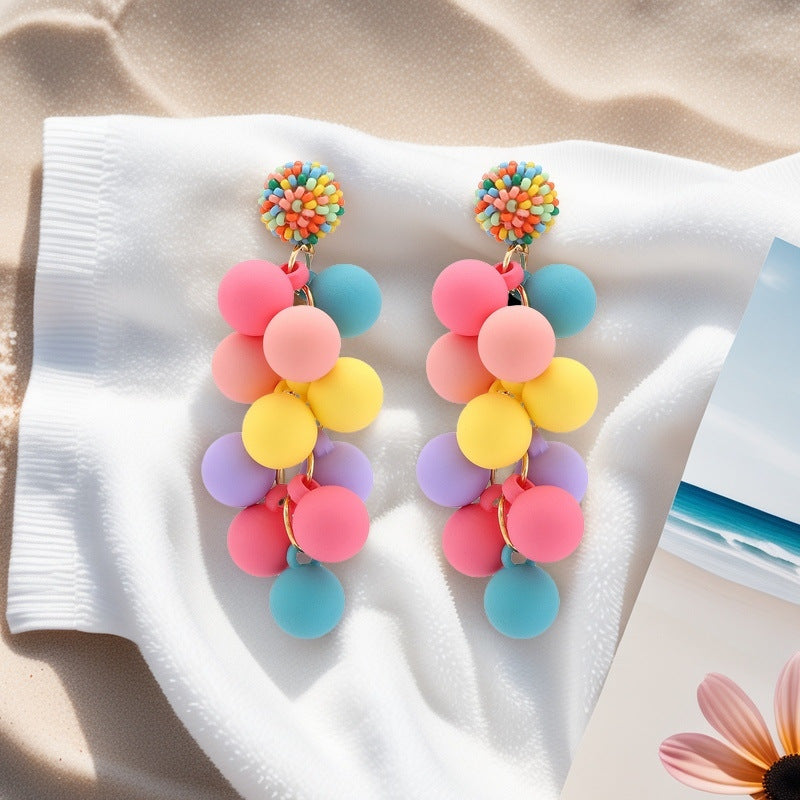 Wholesale  Colorful Cute Dopamine Balloon Pendant Earrings