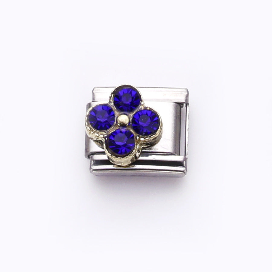 Wholesale 10pcs Italian Charm Bracelet 9mm DIY Splicing Heart Shell Stainless Steel Composable Bracelet