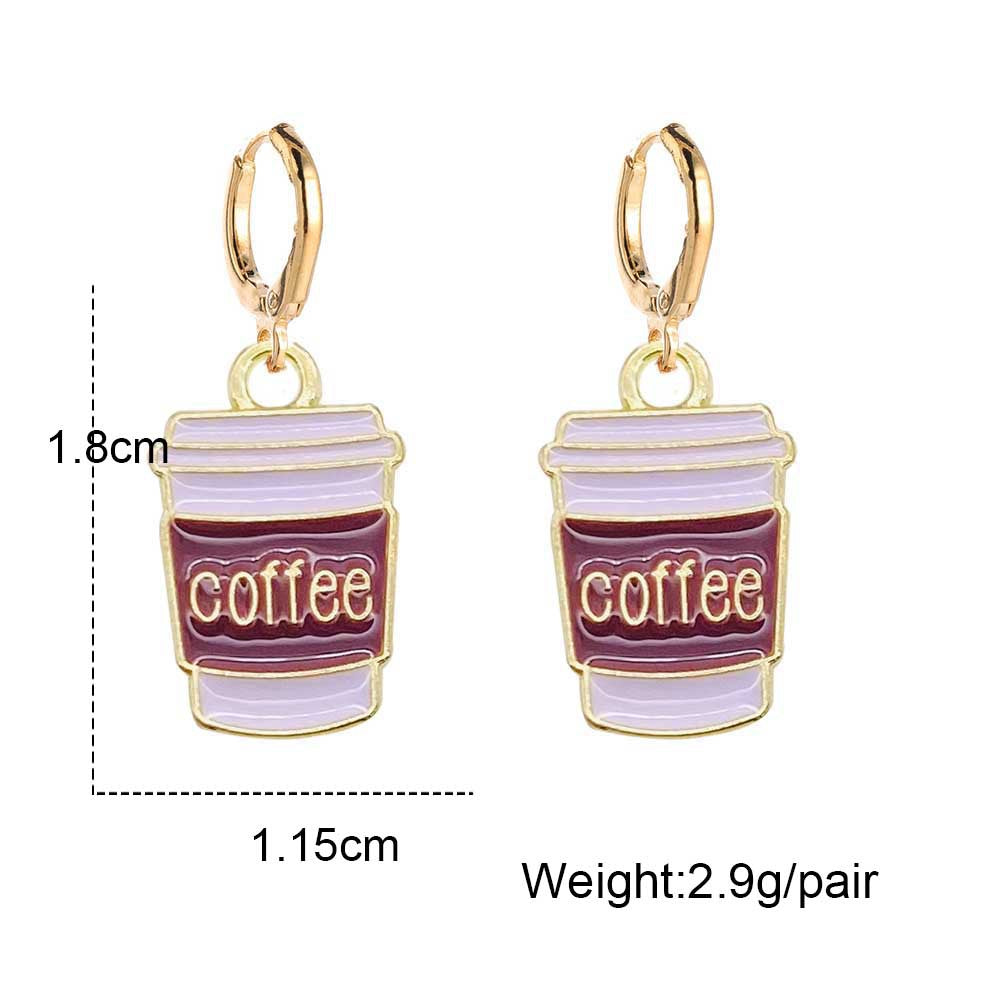 Wholesale Alloy Oil Drop Earrings Beer Red Wine Earrings