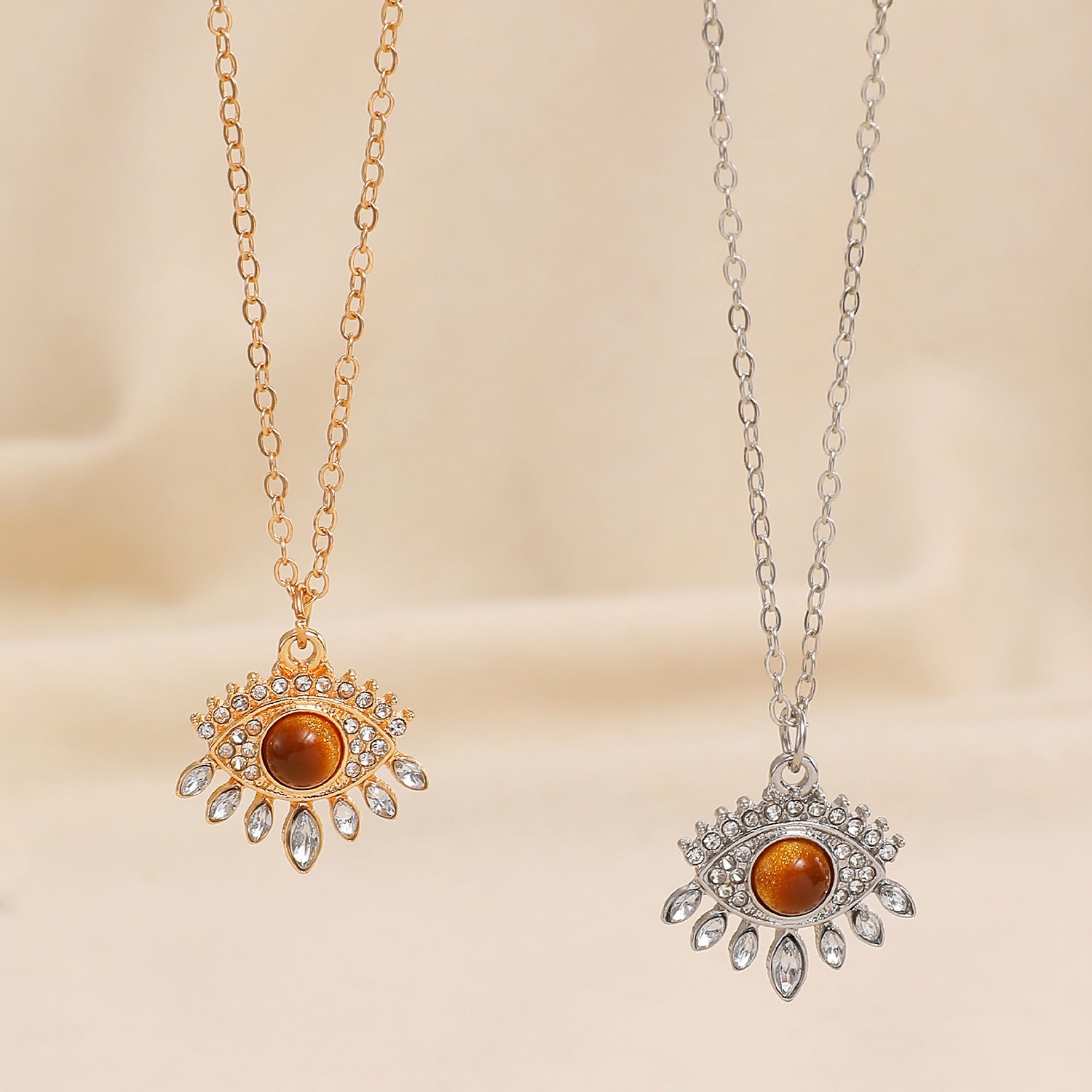 Wholesale Alloy Tiger Eye Necklace