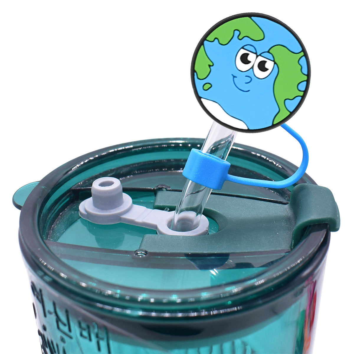 Wholesale Random 100pcs Back To School 10mm PVC Soft Glue Straw Tube Cap ACC-SCR-RYY095