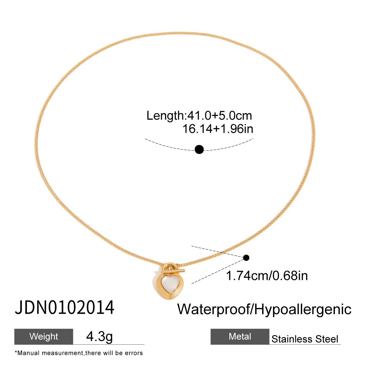 Wholesale Titanium Steel Cat's Eye Heart Necklace Light Luxury Necklaces