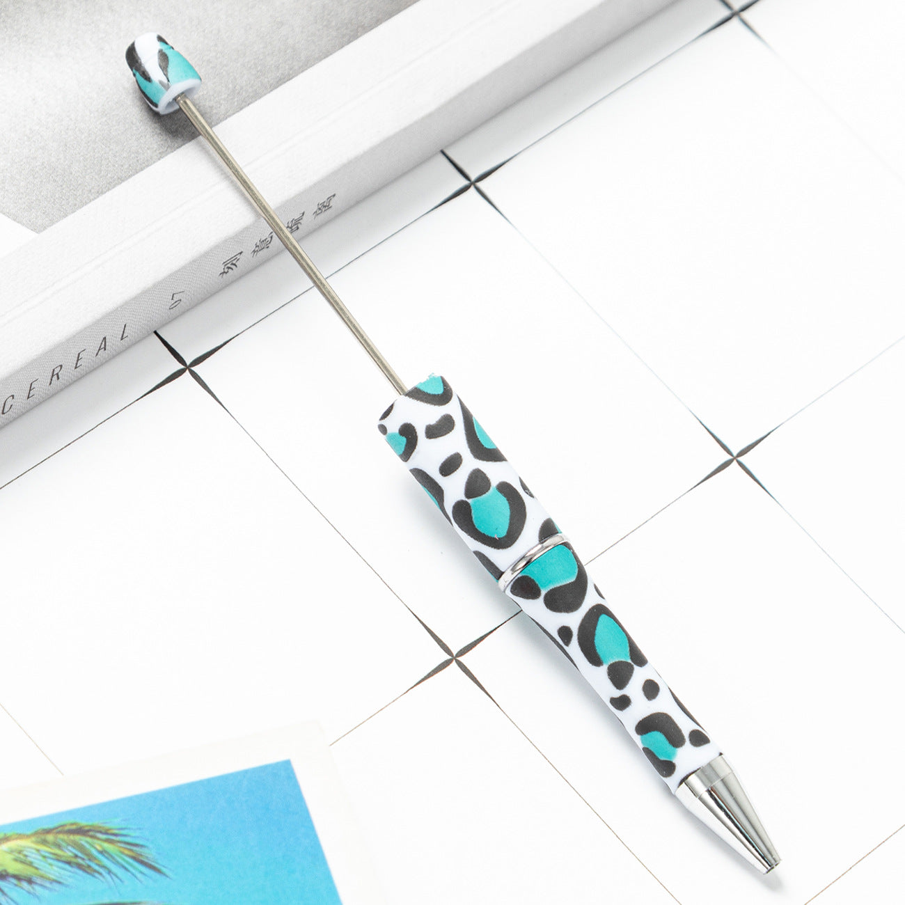 Wholesale Beadable Pens Cow Print Leopard Print Christmas Plastic Pen DIY for Beaded