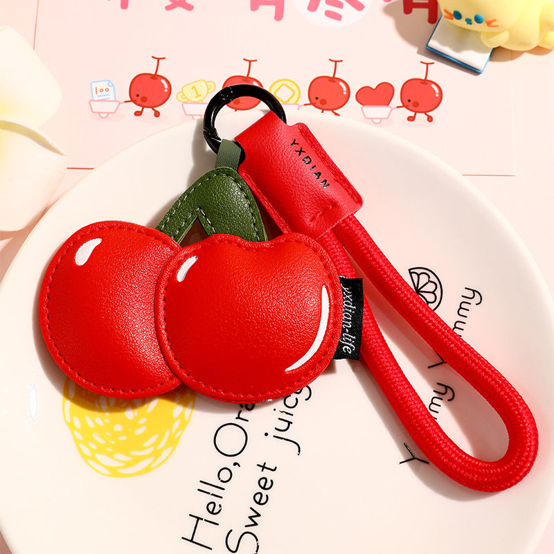 Wholesale Leather Fruit Creative Cartoon Car Keychain