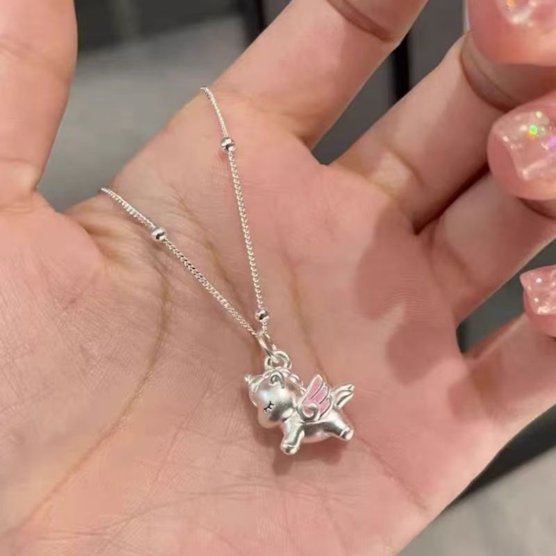 Wholesale Cute Cartoon Unicorn Necklace