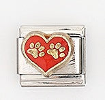 Wholesale 5pcs Italian Charm Bracelet 9mm DIY Splicing Heart Series Stainless Steel Composable Bracelet