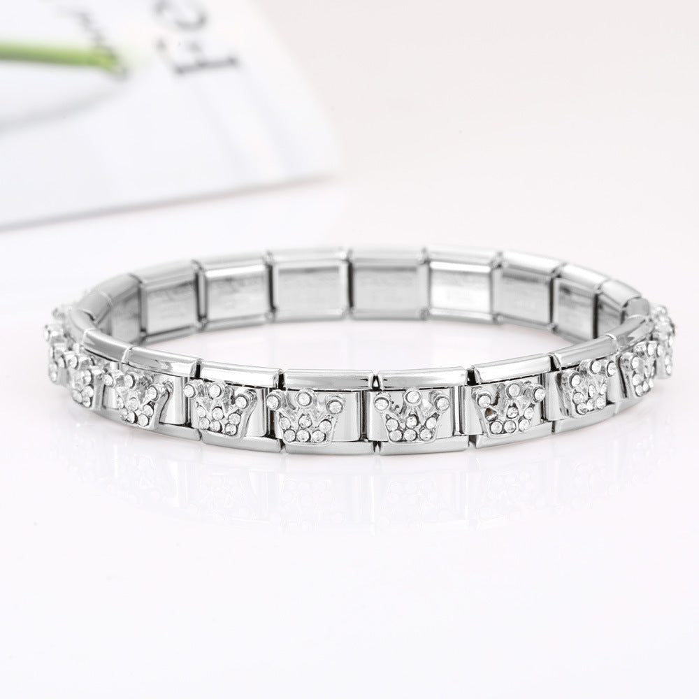 Wholesale 10pcs Italian Charm Bracelet 9mm DIY Splicing Removable Stainless Steel Composable Bracelet