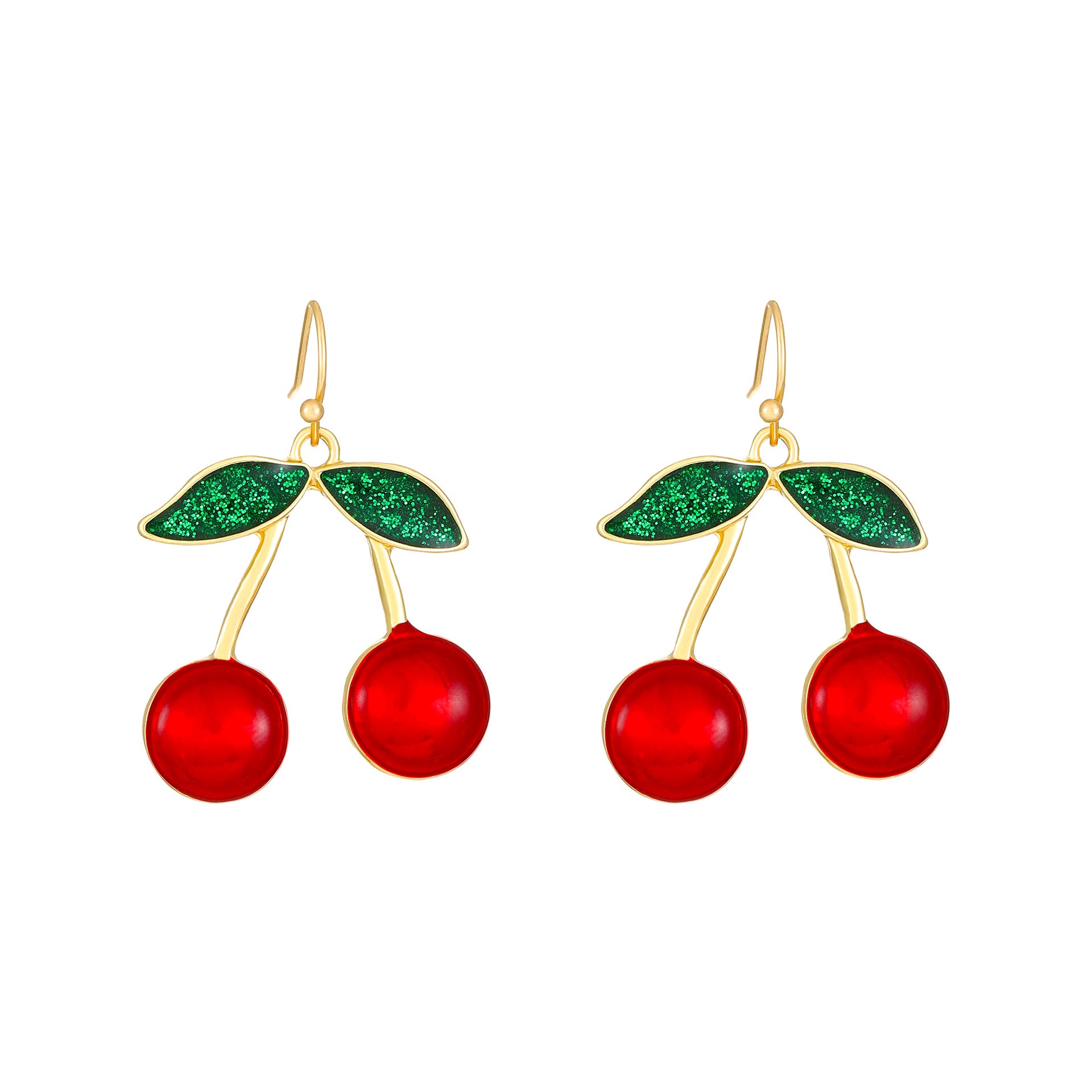 Wholesale Alloy Cherry Fruit Earrings