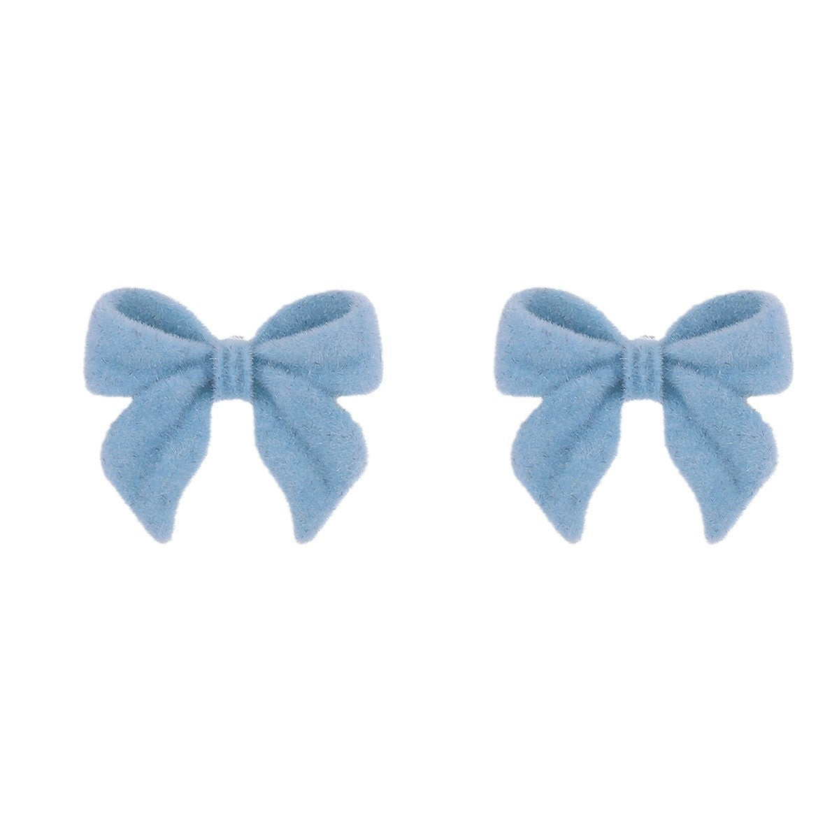 Wholesale 10pcs zinc alloy flocking bow earrings