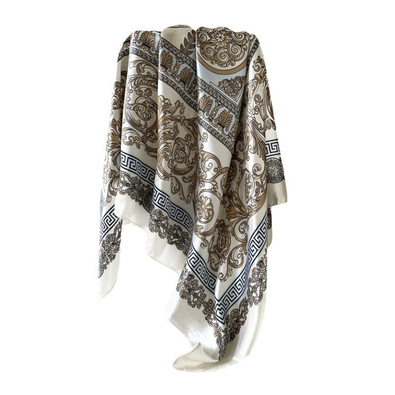 Wholesale 90* 90cm ladies large square silk scarf