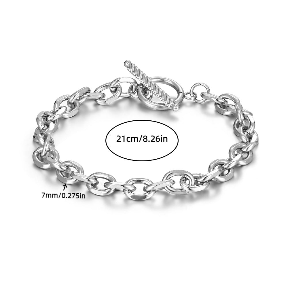 Wholesale Titanium Steel OT Buckle Bracelets ACC-BT-Yixin006