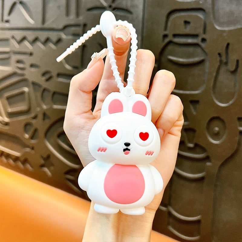 Wholesale decompression bunny squeeze keychain