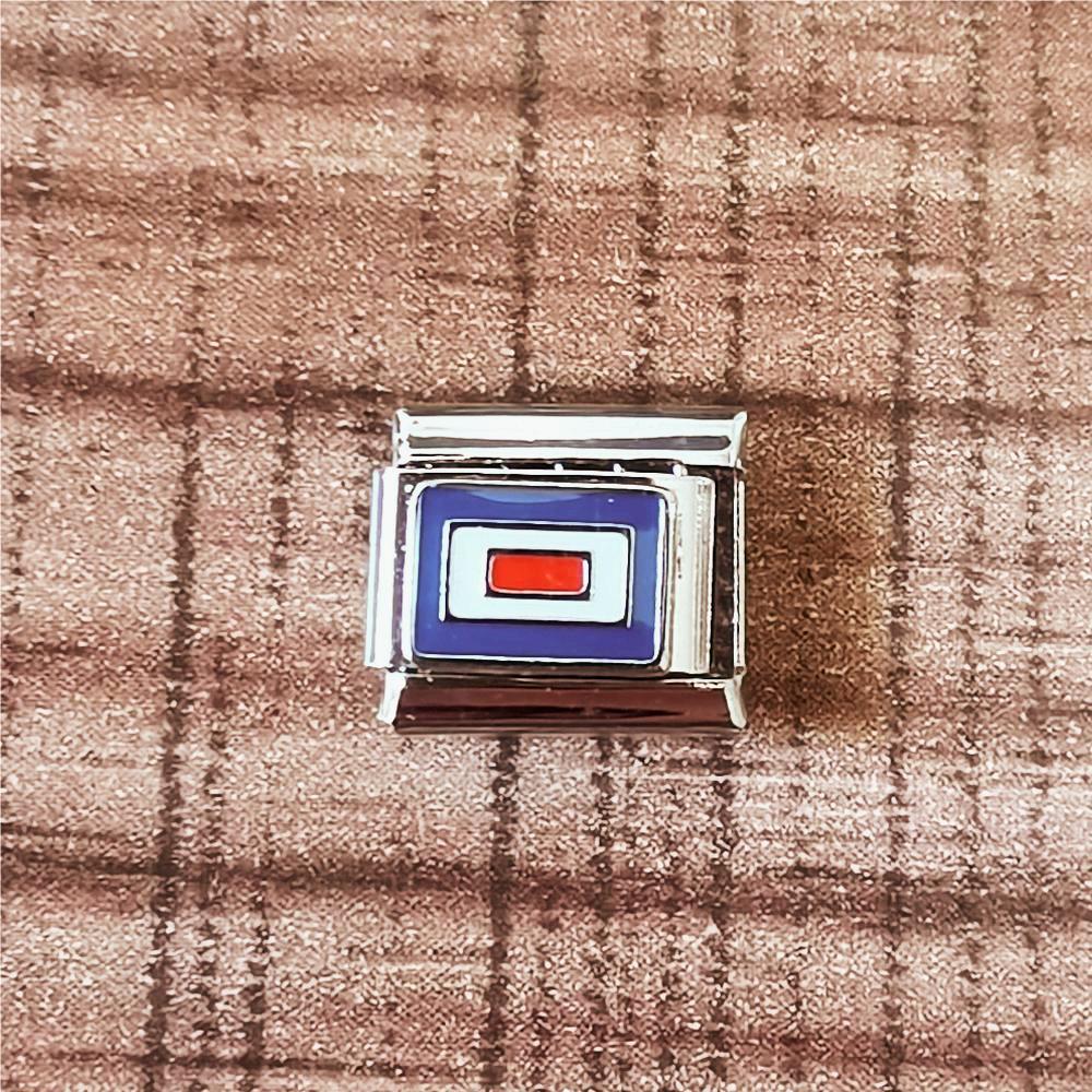 Wholesale 2pcs Italian Charm Bracelet 9mm DIY Splicing Removable Stainless Steel Flag Series Composable Bracelet ACC-BT-XY043