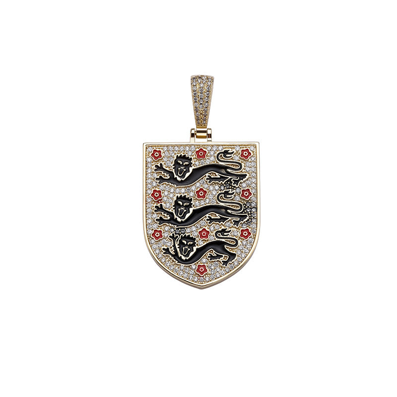 Wholesale Football Club Badge Pendant Colorful Oil Drop Pendant Necklaces ACC-NE-JIna001