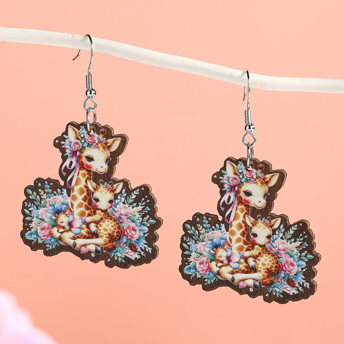 Wholesale  Mother's Day Wooden MOM Earrings