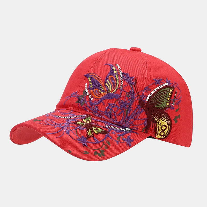 Wholesale  Sequin Butterfly Embroidered Baseball Cap