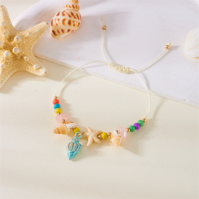 Wholesale Bohemian Starfish Shell Conch Beaded Bracelet