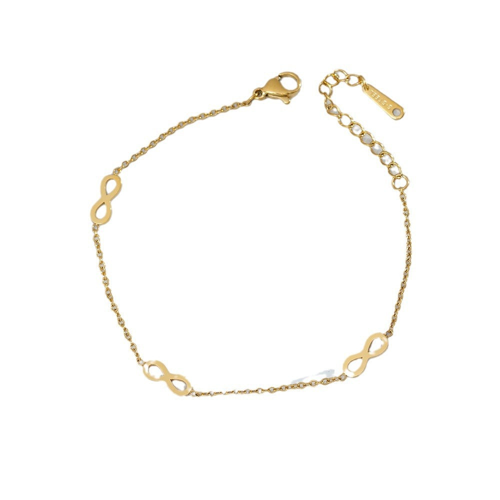 Wholesale Stylish Electroplated Titanium Steel Fine Chain Bracelet Fashion Accessory