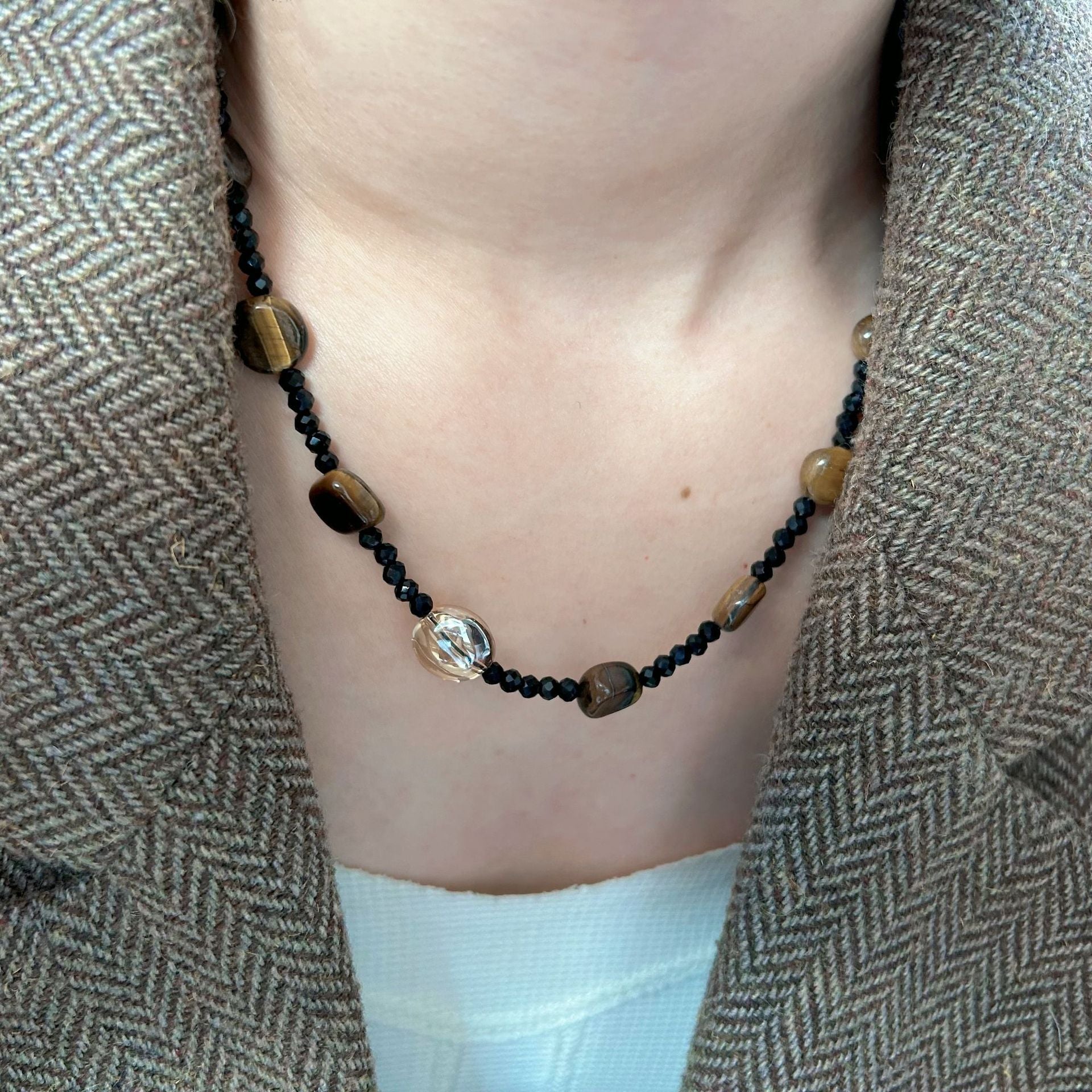 Wholesale Stainless Steel  Natural Stone Angola Red Bead Chain suit