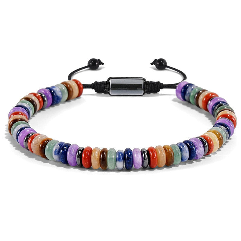 Großhandel Naturstein Abakus Perlenwäsche Armband einstellbare Tiger Augenstein -Achatarmband