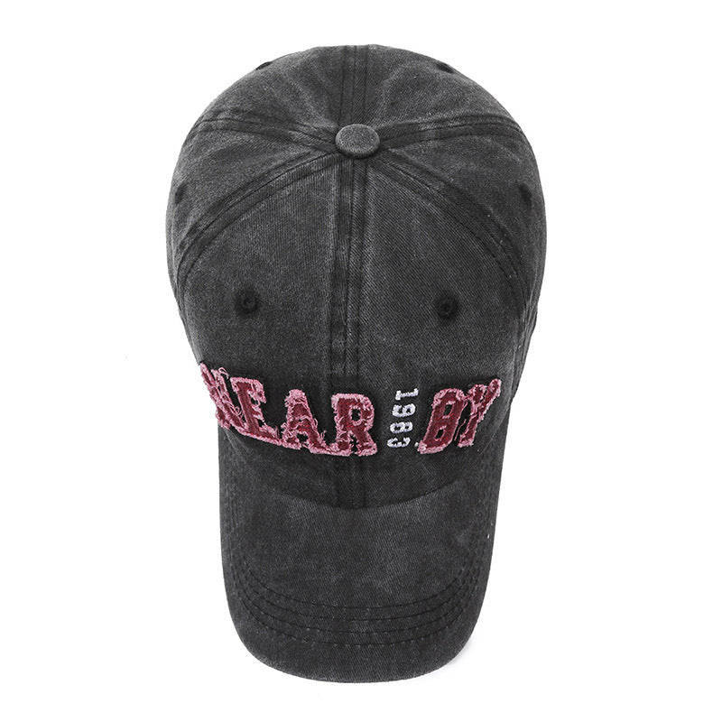 Wholesale Retro Distressed Hat Washed Cap Patch Letters Casual Baseball Cap ACC-HT-YiShangmei002